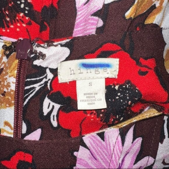 Nordstrom Hinge Floral Pintuck Midi Dress Small NWT - Picture 8 of 10